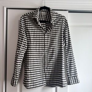 Mango Black and Cream Check Flannel Shirt